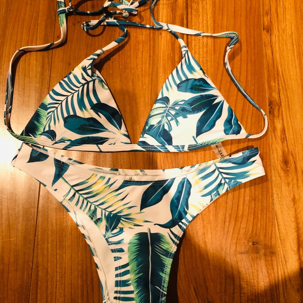 Zaful Green Leaf Bikini  New